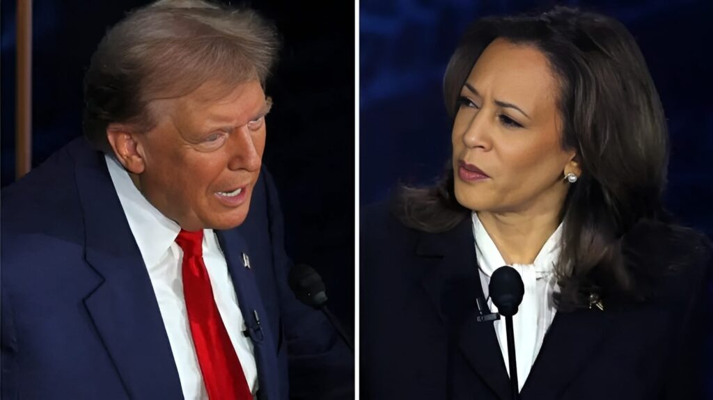 DOMINA KAMALA HARRIS FEROZ DEBATE CON TRUMP